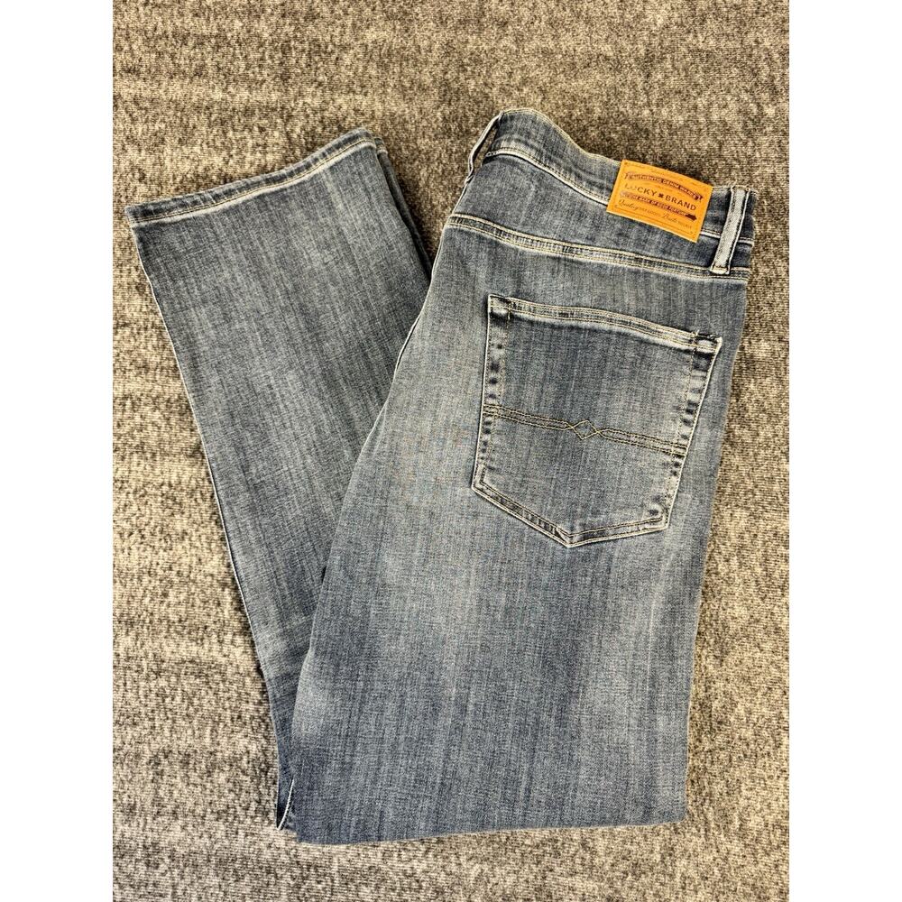 Mens Lucky Brand Coolmax All Season Straight Leg Denim Blue Jeans 36 By 32